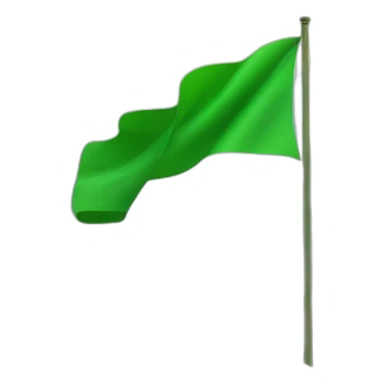 A green flag in the middle of the mountain sticker