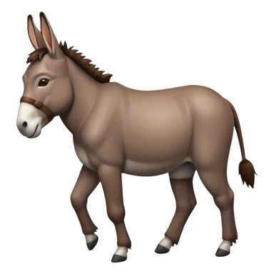Donkey walking sticker