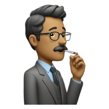 Un homme tenant une cigarette sticker