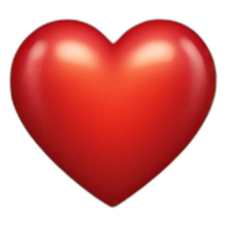 Shining heart red colour sticker