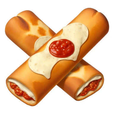 pizza logs snack, with marinara dipping sauce sticker