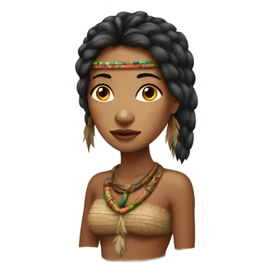 beautiful woman from the Amazon tribe sticker