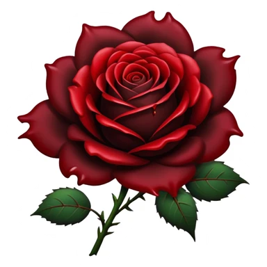 black rose with blood dripping from it  sticker