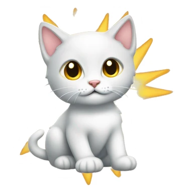 Kitten with sunshine sticker
