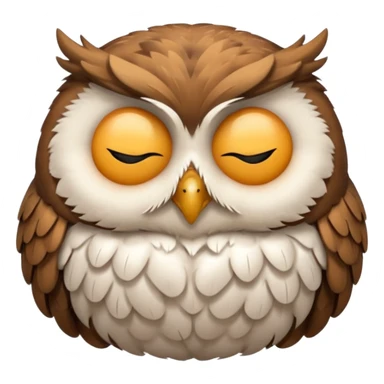 create a sleeping owl emoji sticker