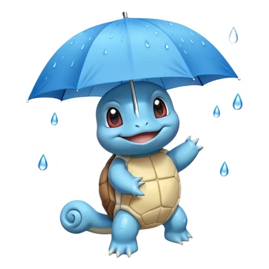 Squirtle rain umbrella sticker