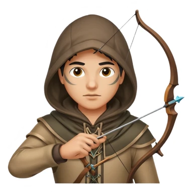 Archer capuche position tir sticker