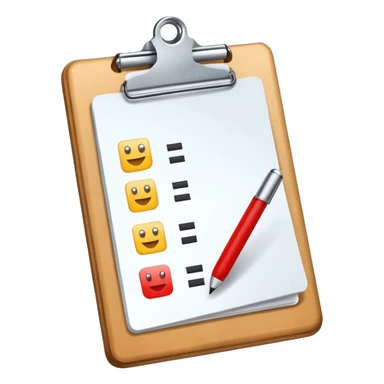 clipboard with a checkmark sticker