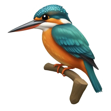 European Kingfisher with spade sticker
