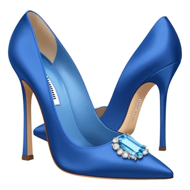 Blue Manolo blanik Pump with crystals  sticker