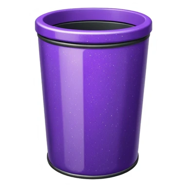 Glitter Purple and Cian  metal rubbish bin office sticker