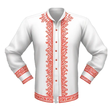 Shirt 👚 vyshyvanka, white with red embodiary on sleeves sticker