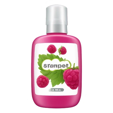 shampoo with a brand of raspberry sticker