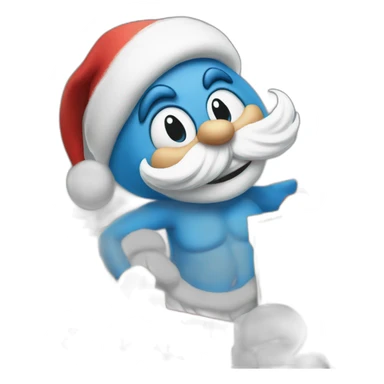 Smurf Christmas sticker
