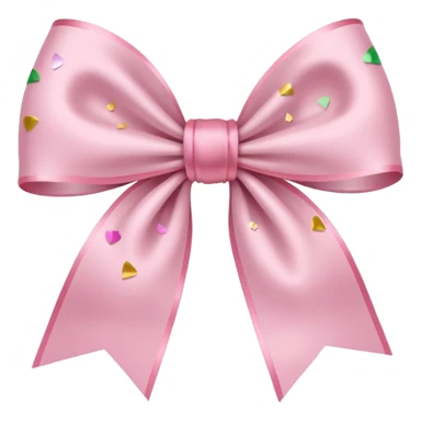 super pale pink bow as confeetti sticker