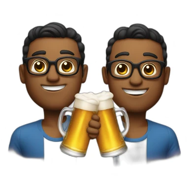 Carl and Karl white twins  drink beer sticker
