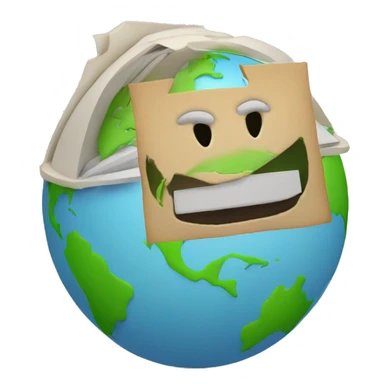 ios file with globe in 3d sticker