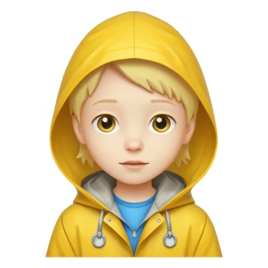 kid with raincoat sticker
