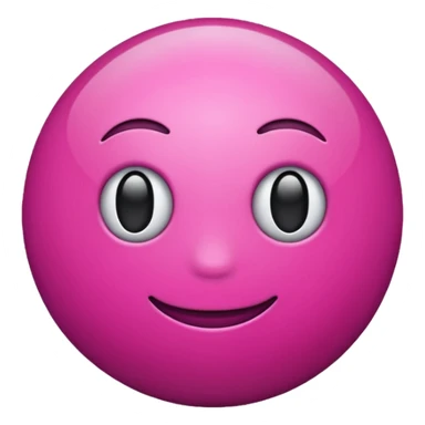 magenta color sphere,Negative : Emoji. sticker