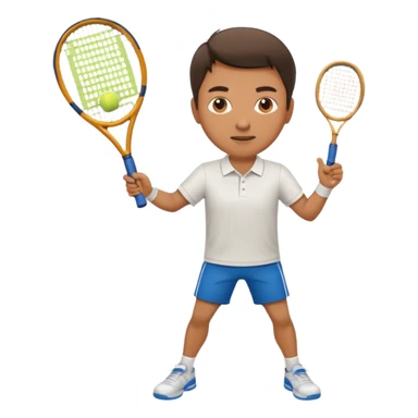 a man playing tenis with sport shirt sticker