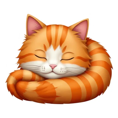 gato atigrado durmiendo más naranja  sticker