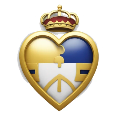 Heart wih real madrid logo sticker