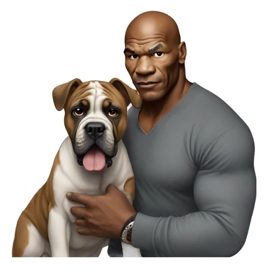 Mike Tyson with dog sticker