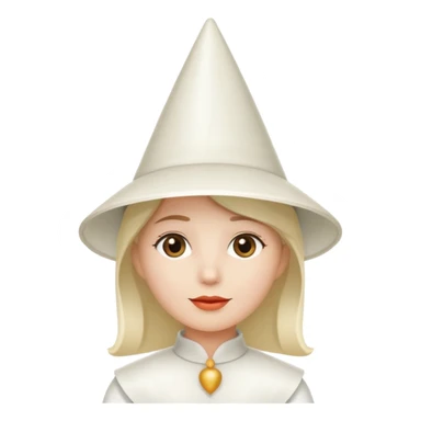 que sea blanco y con gorro tipo cono sticker