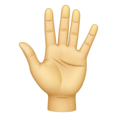 hand needs not be deformed.  NORMAL yellow hand holding up 4 fingers with thumb crossed on palm try again sticker