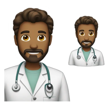 the doctor with the brown beard sticker
