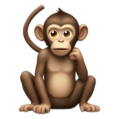 a monkey is farting sticker