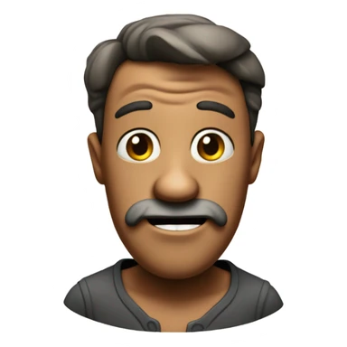 Deepfried 3D Patrick staring down about to do something devious sticker