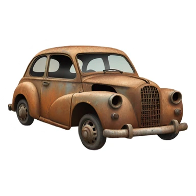 Small rusty car sticker