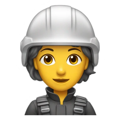 capacete de segurança branco mulher sticker
