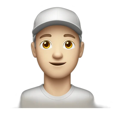 Pale skinned Man in a cap with a box into his hands sticker