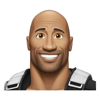 Dwayne Johnson réaliste wwe sticker