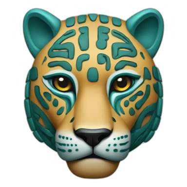 mayan jaguar hieroglyph sticker