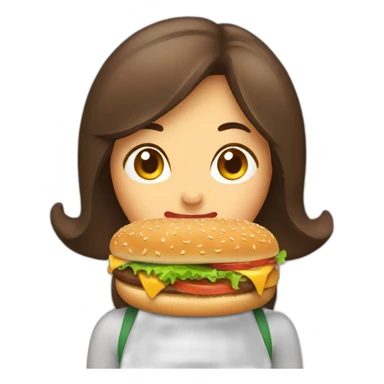 woman-eating-burger sticker