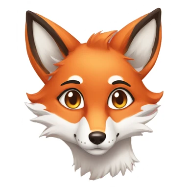 foxy fox in anime style sticker