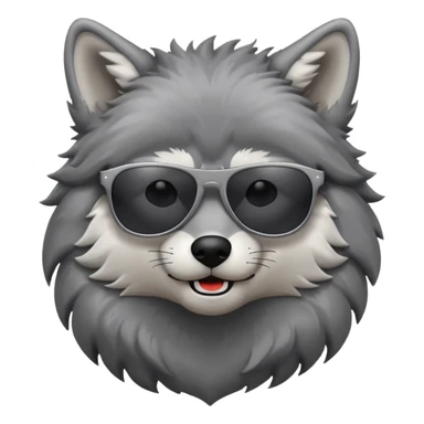 wolf wearing sunglasses sticker