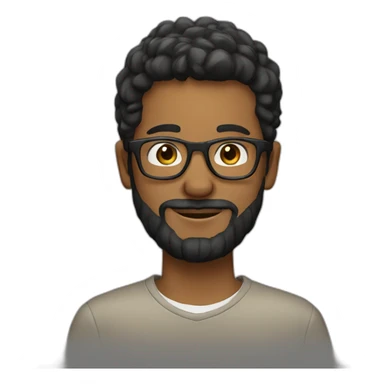 young man with beard and glasses sticker