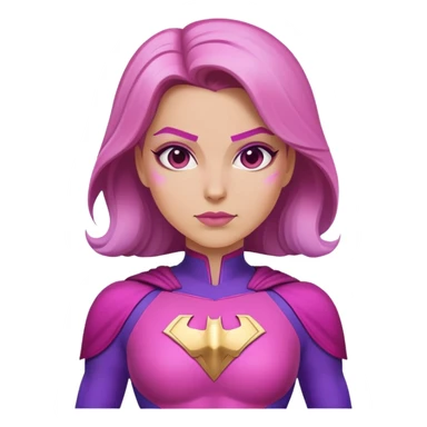 pink violet woman superhero sticker