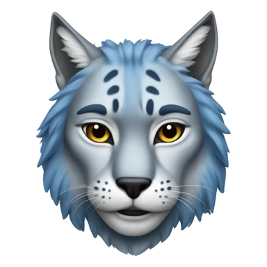 A blue lynx sticker
