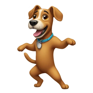 a dog dancing sticker