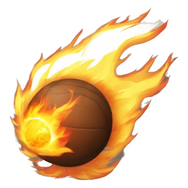 ball of fire flying by fireball sticker