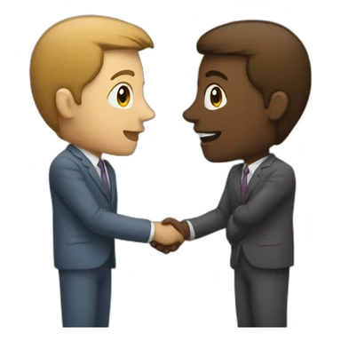 meeting between two people sticker