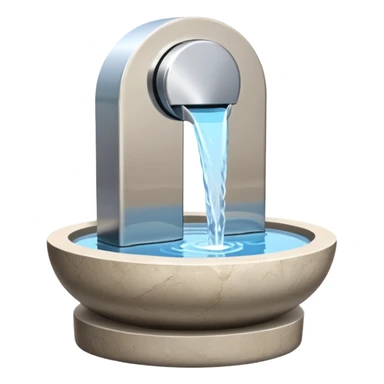 modern water fountain sticker