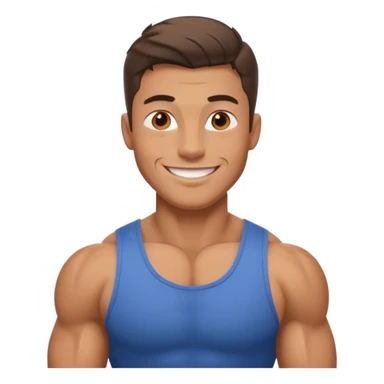 A handsome man with muscles sticker