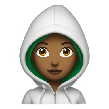 Black ladie using lacoste hoodie sticker