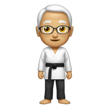 Old karate sensei sticker